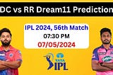DC vs RR IPL 2024: Head to Head, Dream 11 Prediction