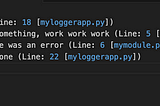 Python logger output