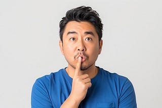 A man with a pensive look tapping his mouth with his index finger