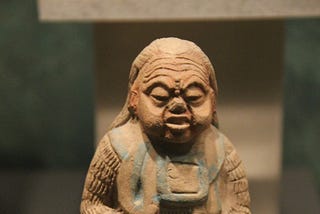 An ancient Mayan figurine of an Aluxe.
