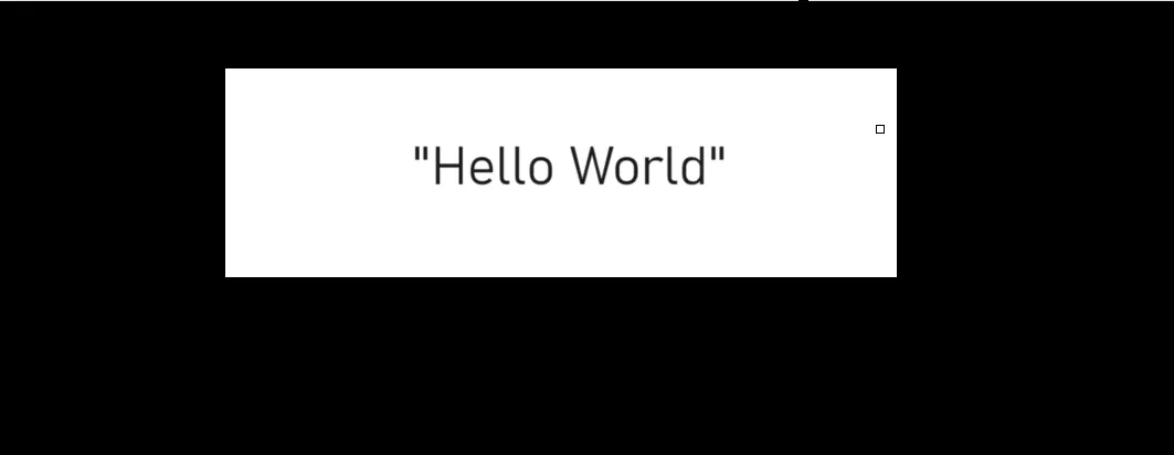 “Hello World!” (from HTML to SQL)