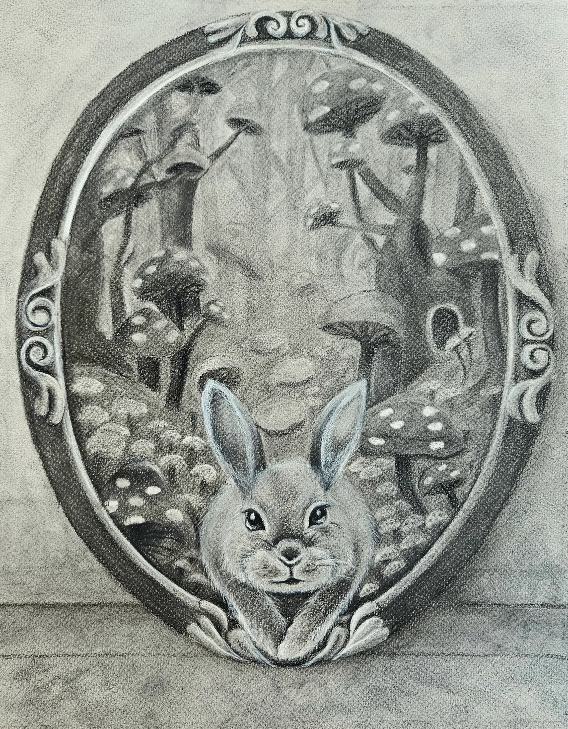 First Charcoal Drawing: Mirror to Childhood Dreams