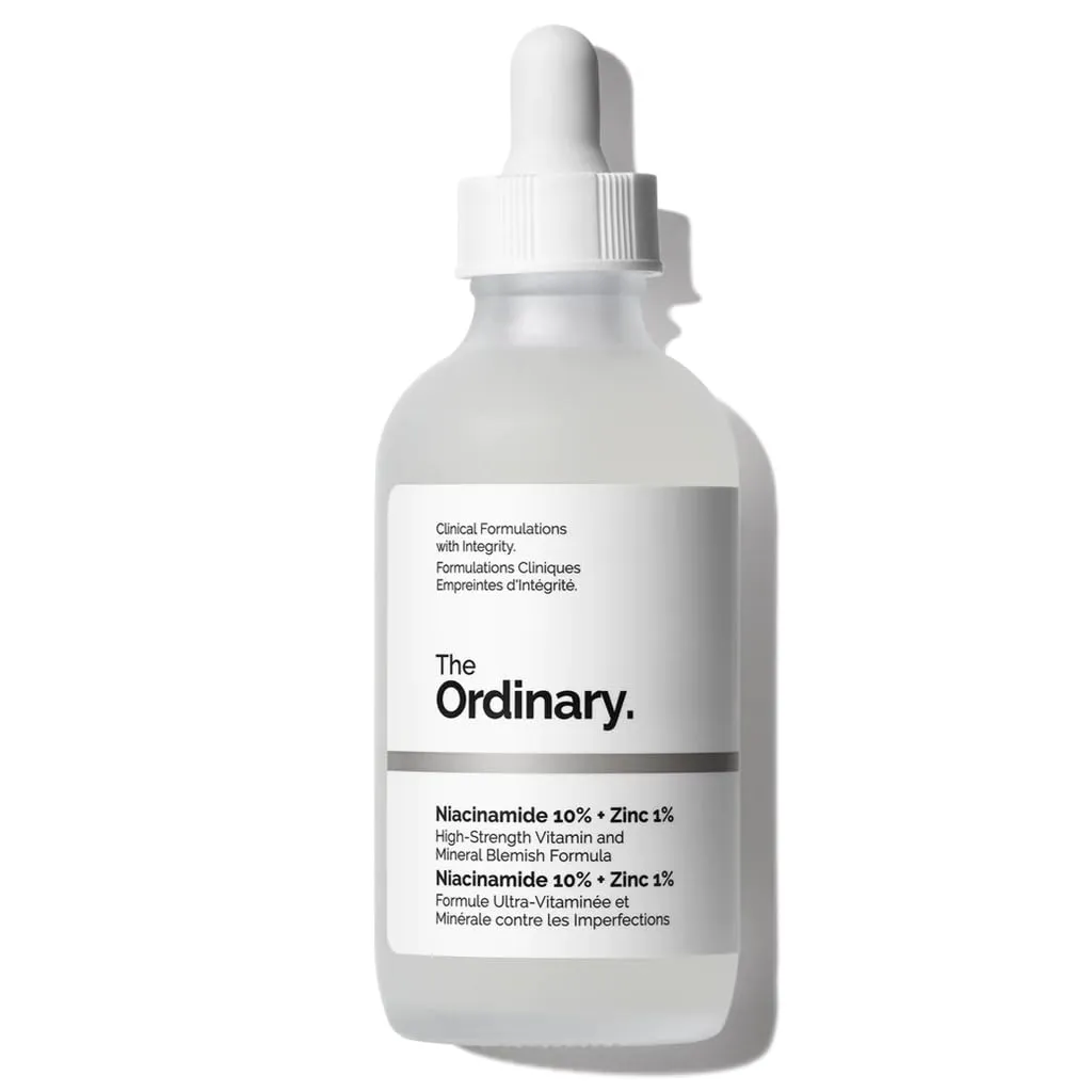 Unlock the secret to clearer, healthier skin with The Ordinary Niacinamide 10% + Zinc 1%. This powerful serum combines high concentrations of niacinamide (Vitamin B3) and zinc to target blemishes, regulate oil production, and enhance skin texture. Ideal for those with oily and acne-prone skin, this 30 ML (1 OZ) formula promises visible results and a more radiant complexion.