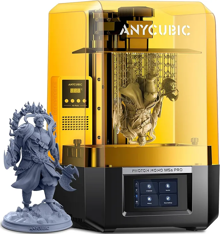ANYCUBIC Photon Mono M5s Pro Resin 3D Printer, 10.1 14K HD Mono LCD, 3X High Speed Printing, Leveling-FreeIntelligent Detection, Large Printing Size of 8.81 x 4.98 x 7.87 Inch